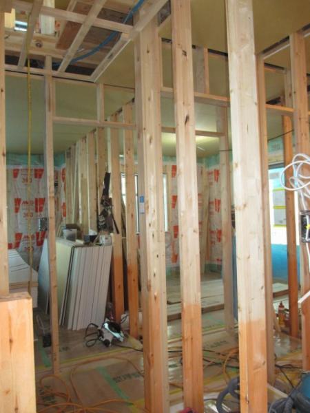 Entrance. Construction in the photograph