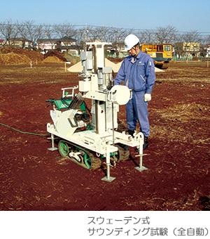 Construction ・ Construction method ・ specification. "Ground" is also visible in seemingly similar land, There is a thing that becomes a completely different survey results in only away a little distance.  In the Toei housing, By external skilled in the art that was selected on the basis of strict internal standards, Do the SS test in along the deployment plan of the building principle 1 building per 5 places.