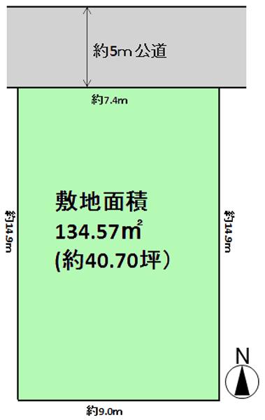 Compartment figure. Land price 28.8 million yen, No land area 134.57 sq m building conditions. 