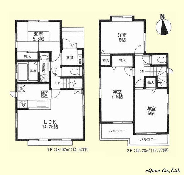 Floor plan. 43,800,000 yen, 4LDK, Land area 96.55 sq m , Building area 90.25 sq m
