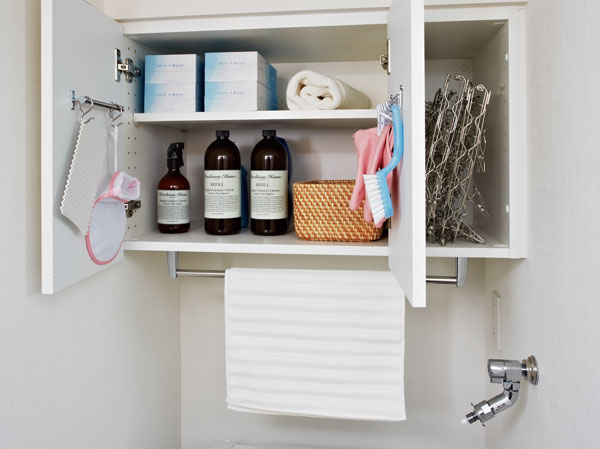 Receipt.  [Laundry cube] Effectively utilizing the dead space on the washing machine, Born to measure the size of different washing goods, Wash room is housed in order to more comfortable washing work. (More than the published photograph of the F2 type)