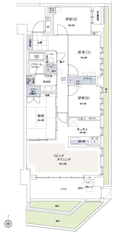 Other. K1 type ・ 4LDK footprint / 85.5 sq m terrace area / 10.74 sq m
