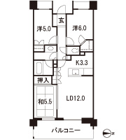 Floor: 3LDK + WIC, the occupied area: 70.41 sq m, Price: 54,700,000 yen, now on sale