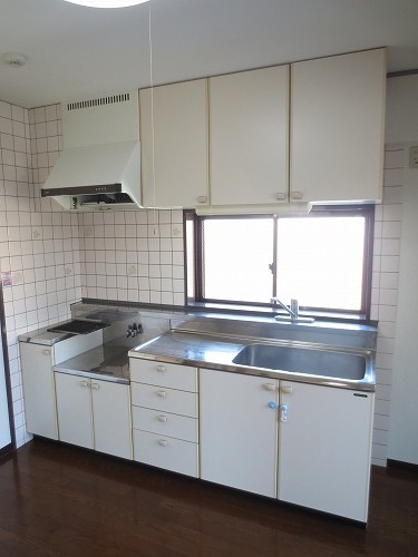 Kitchen. Two-necked gas stove corresponding Kitchen.