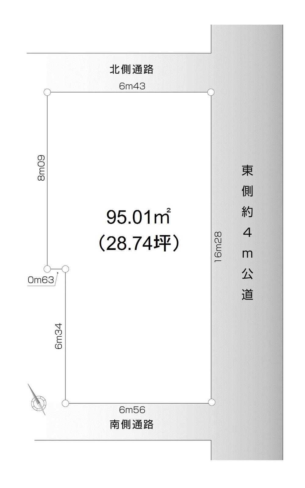Compartment figure. 53,800,000 yen, 4LDK, Land area 95.01 sq m , Building area 92.73 sq m