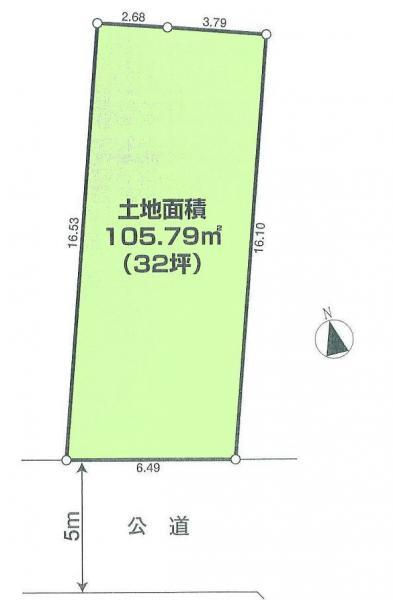 Compartment figure. Land price 40 million yen, Land area 105.79 sq m compartment view