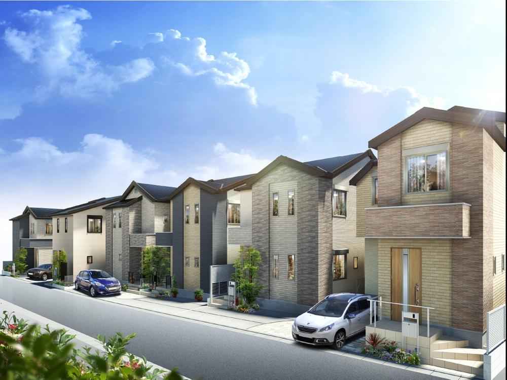 Rendering (appearance). All six buildings of the development sale is birth in a quiet residential area of ​​an 8-minute walk from Kami Shakujii Station!