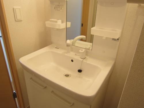 Washroom. Wash basin of independent type