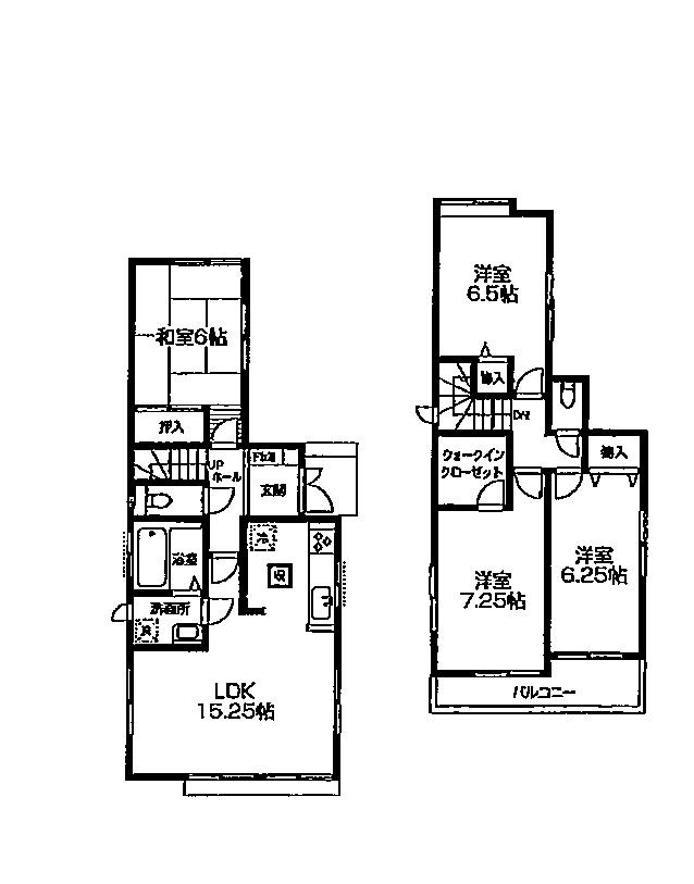 Floor plan. 52,500,000 yen, 4LDK, Land area 103.8 sq m , Building area 96.46 sq m