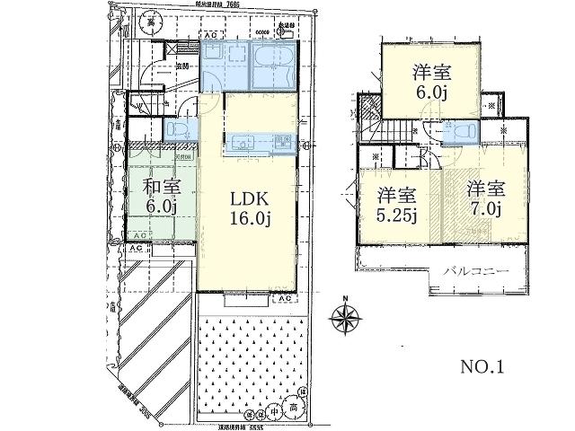 Floor plan. (1), Price 50,800,000 yen, 4LDK, Land area 113.87 sq m , Building area 91.08 sq m