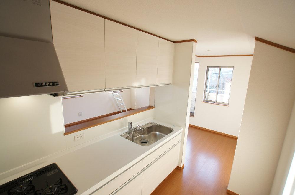 Kitchen. This face-to-face kitchen that you can cherish family and petting.