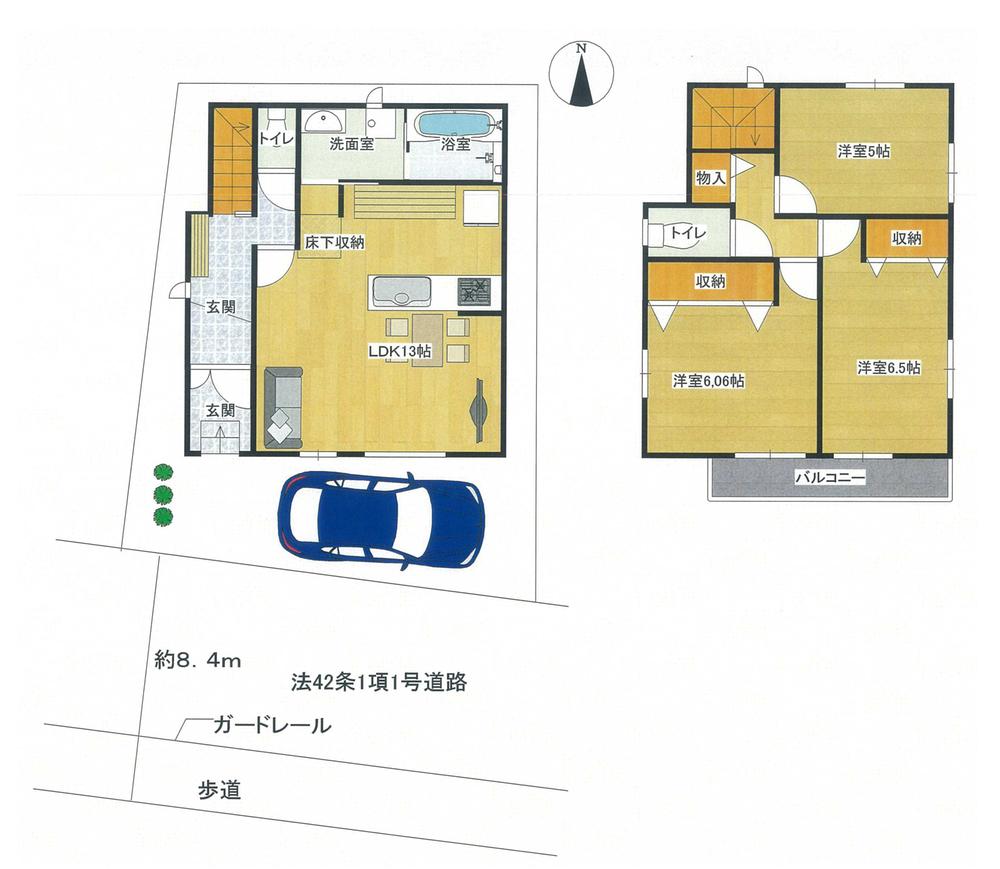 Floor plan. 33,800,000 yen, 3LDK, Land area 74.16 sq m , Building area 76.18 sq m
