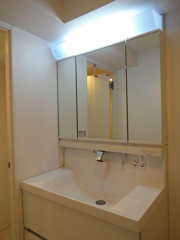 Wash basin, toilet. Bathroom vanity