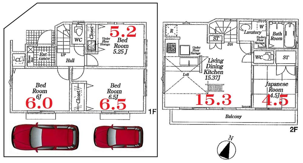 Floor plan. 46,800,000 yen, 4LDK, Land area 82.77 sq m , Building area 82.71 sq m