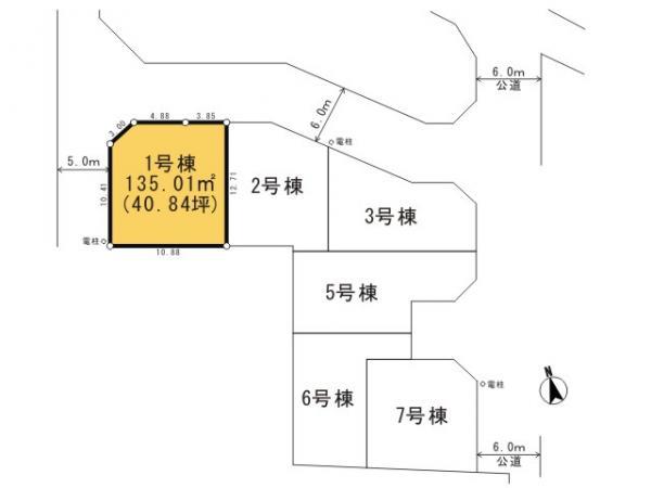 Compartment figure. Land price 49,800,000 yen, Land area 135.01 sq m