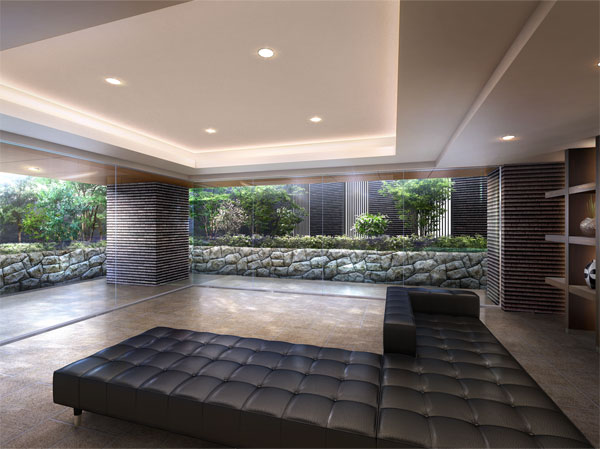 Shared facilities.  [Entrance Hall Rendering] When you exit the approach of seasonal trees decorate, The welcome is, Entrance Hall overlooking the enclosed gardens to the barrier from the indoor. Coloring of green shade and flowers, Portray the spacious flow of season, Spotlight to produce a soft light and the wall of the indirect lighting expressively is, Crowded wrapped warm the space of Yingbin, It adorned the door of the ON and OFF more grace.