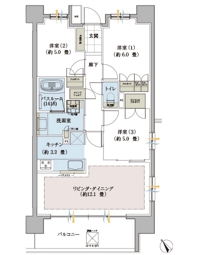 Floor: 3LDK, occupied area: 70.27 sq m, Price: TBD