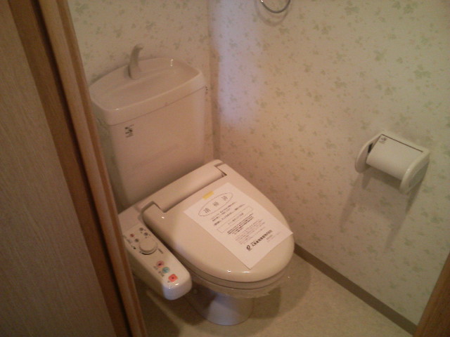 Toilet. Restroom with a bidet.