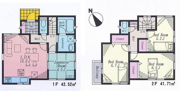 Floor plan. (3 Building), Price 35,800,000 yen, 4LDK, Land area 100.78 sq m , Building area 84.23 sq m