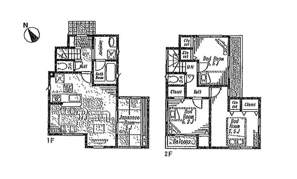 Floor plan. (1 Building), Price 39,800,000 yen, 4LDK, Land area 92.25 sq m , Building area 85.45 sq m