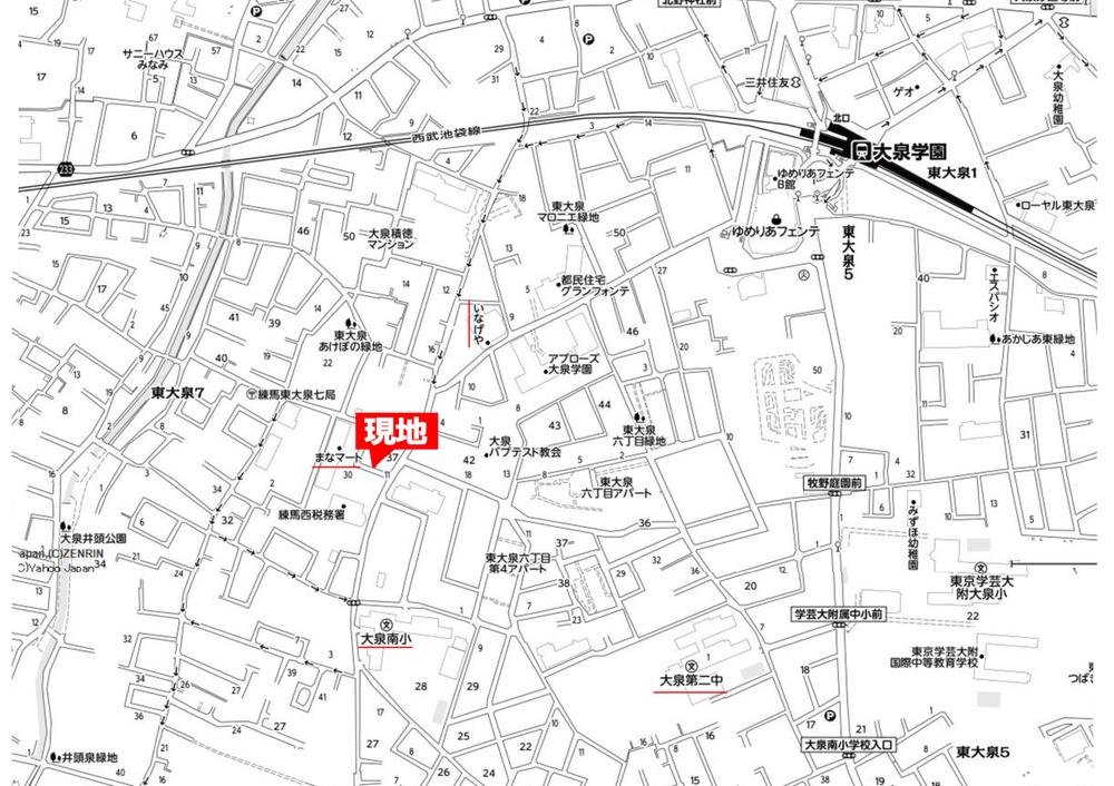 Local guide map. It is a good location of Oizumigakuen walk 8 minutes