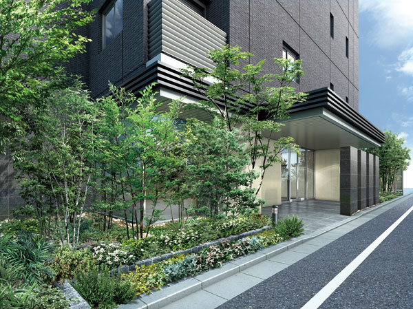 Shared facilities.  [I return obediently to the "I", Spiritually rich life] The previous approach towards the entrance, And the sense of openness and functionality harmonious living space, You spread the time was filled with a safe peace with peace of mind. (Entrance Rendering)