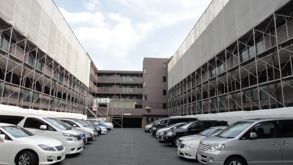 Parking lot. Common areas