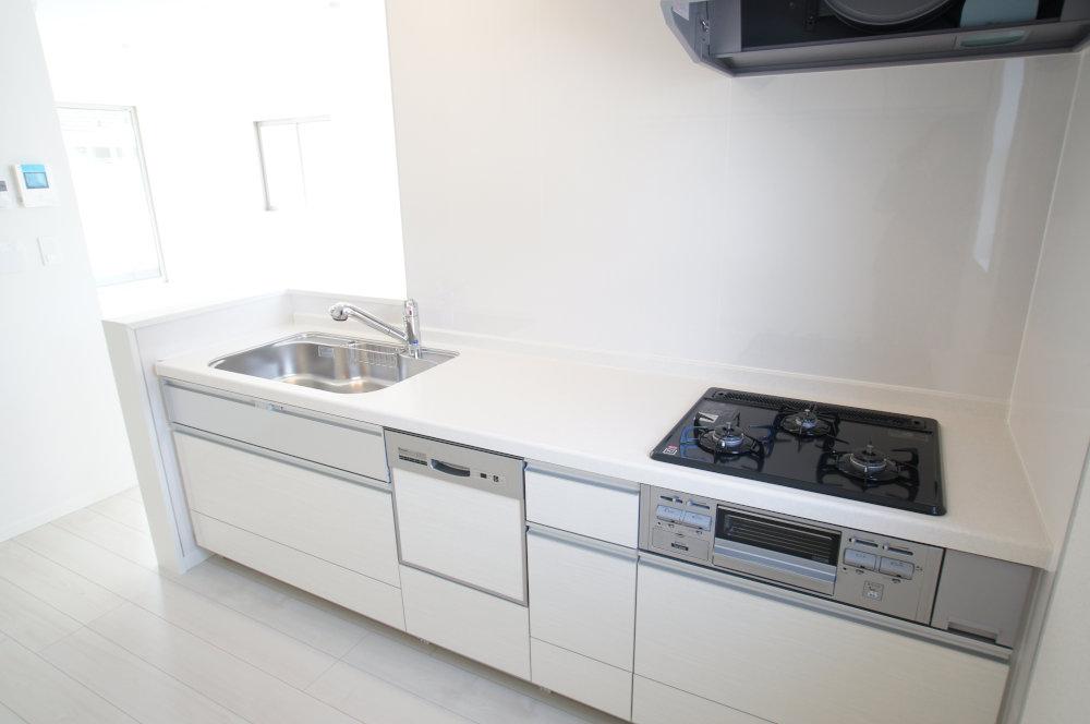 Kitchen. Also we have secured space that can be installed cupboard behind.
