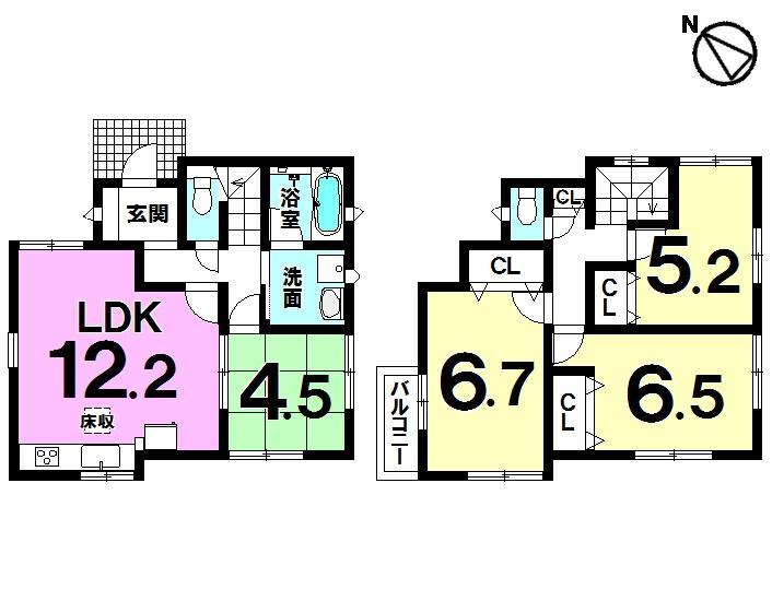 Floor plan. 35,800,000 yen, 4LDK, Land area 100.78 sq m , Building area 84.23 sq m