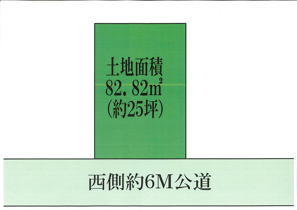 Compartment figure. Land price 51,500,000 yen, Land area 82.82 sq m front 6M public roads