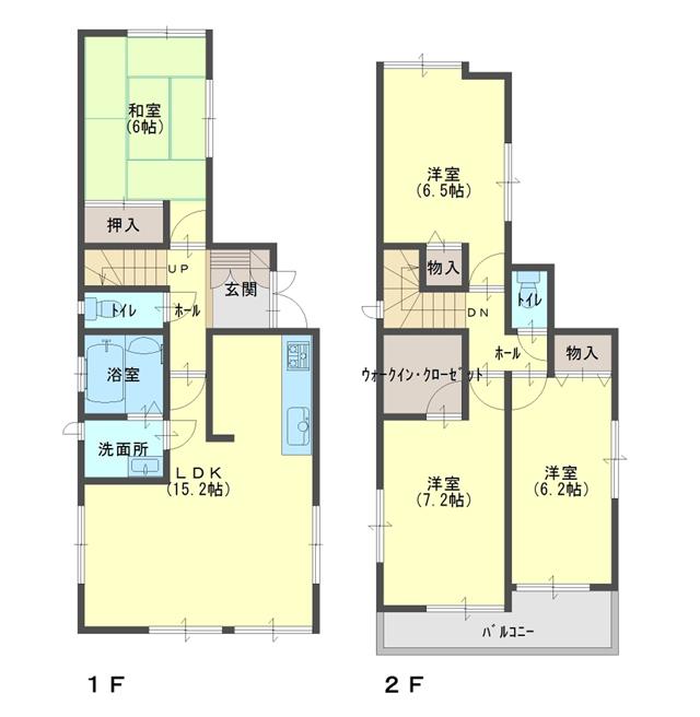 Floor plan. (1 Building), Price 49,800,000 yen, 4LDK, Land area 103.8 sq m , Building area 96.46 sq m