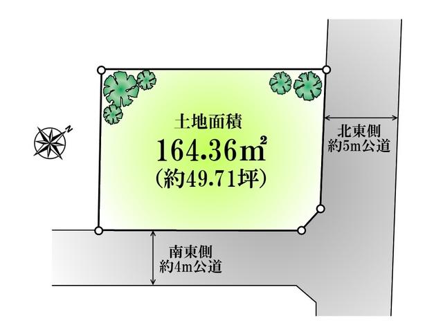 Compartment figure. Land price 79,800,000 yen, Land area 164.36 sq m Shimoshakujii 3-chome compartment view