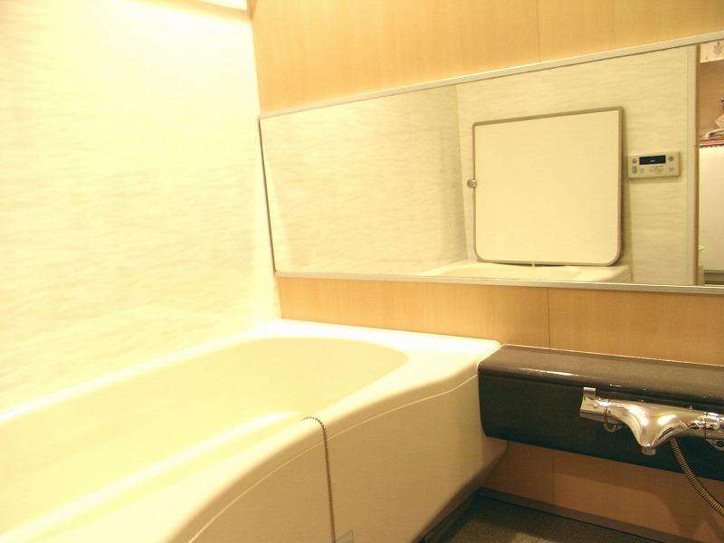 Bathroom. Wide mirror that has been affixed to the eyes will show us further widen the originally wide bathroom. Of course with bathroom dryer!