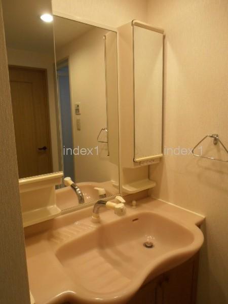 Wash basin, toilet. Sink is easy to use large