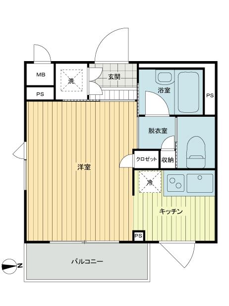 Floor plan. 1K, Price 15.8 million yen, Occupied area 20.46 sq m , Balcony area 2.85 sq m site (November 2013) Shooting