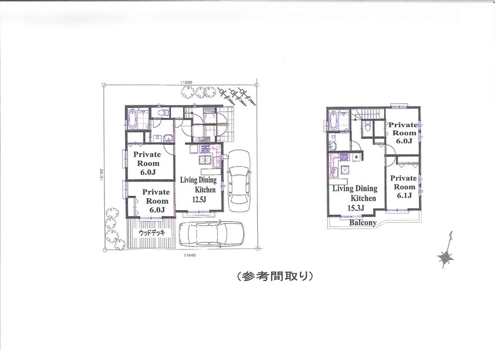 Building plan example (floor plan). Building plan example ( Issue land) Building Price Ten thousand yen, Building area sq m