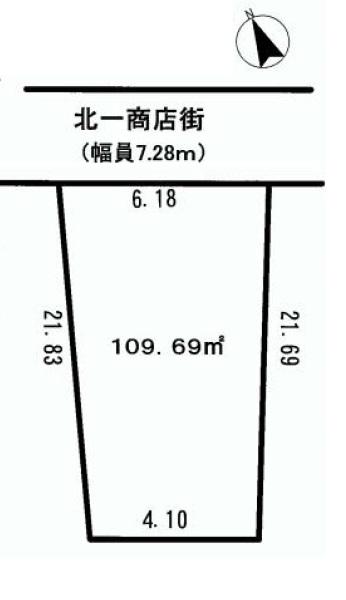 Compartment figure. Land price 38,800,000 yen, Land area 109.69 sq m