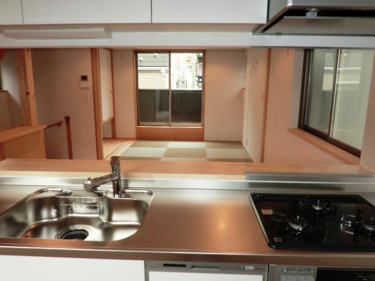 Other introspection. Overlooking the living room from the kitchen