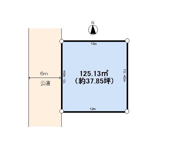 Compartment figure. Land price 54,880,000 yen, Land area 125.13 sq m