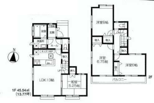 Floor plan. 39,800,000 yen, 4LDK, Land area 92.72 sq m , Building area 87.77 sq m
