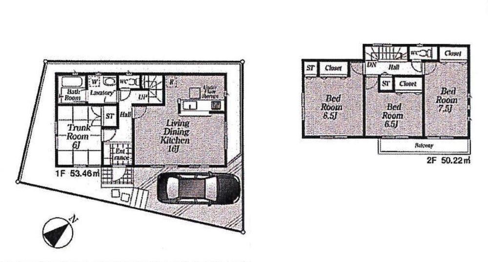 Floor plan. 46,800,000 yen, 4LDK, Land area 101.14 sq m , Building area 103.68 sq m