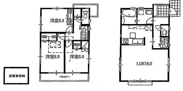 Floor plan. 49,300,000 yen, 3LDK, Land area 100 sq m , Building area 83.43 sq m