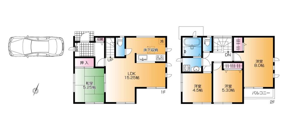 Floor plan. 45,800,000 yen, 4LDK, Land area 110 sq m , Building area 86.67 sq m floor plan