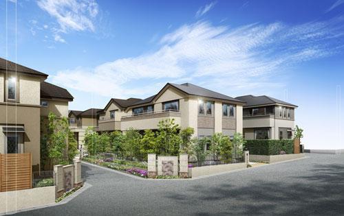 Cityscape Rendering. A number of parks and green spaces scattered in the "4-chome Nerima Oizumi", Brightness and airy dazzling mansion district of all 10 compartments birth. (Cityscape Rendering)