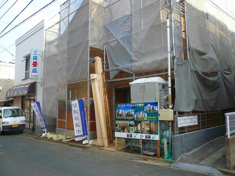 Local photos, including front road. Local the construction work progresses