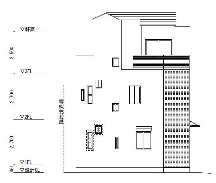 Rendering (appearance). Elevational view from the east side It may every day of returning home is to look forward to in your favorite color.
