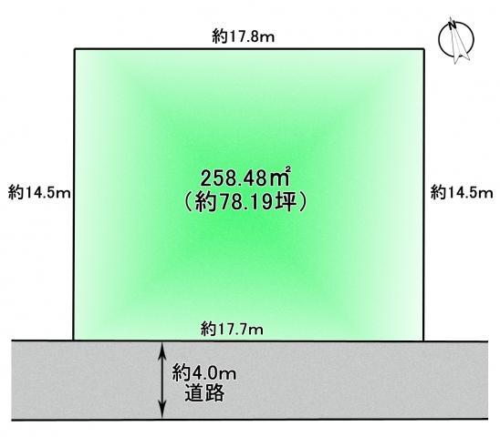 Compartment figure. Land price 122 million yen, Land area 258.48 sq m