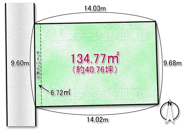 Compartment figure. Land price 53,800,000 yen, Land area 128.05 sq m Station 4-minute walk of the good location. It is also possible, such as large houses and apartment combination housing for the 40 square meters near the shaping land.