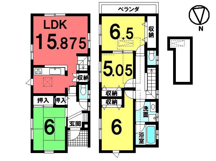 Floor plan. 46,800,000 yen, 4LDK, Land area 110 sq m , Building area 95.63 sq m