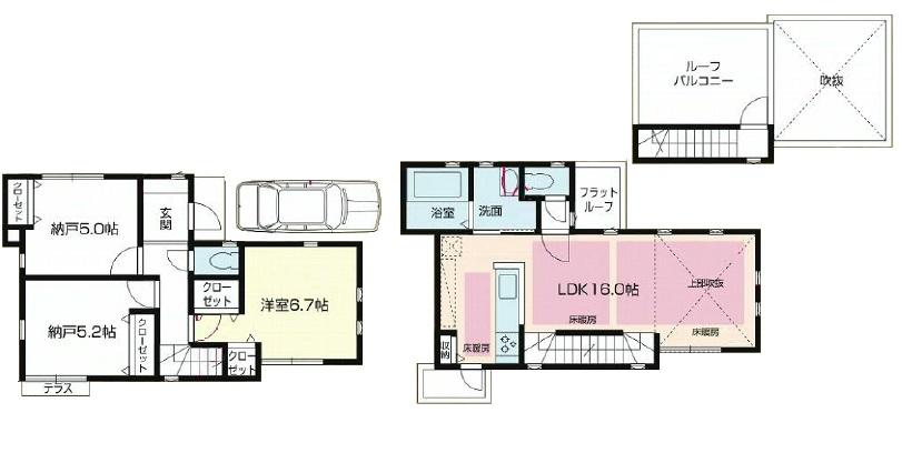 Floor plan. (G Building), Price 43,800,000 yen, 3LDK, Land area 81.12 sq m , Building area 80.99 sq m